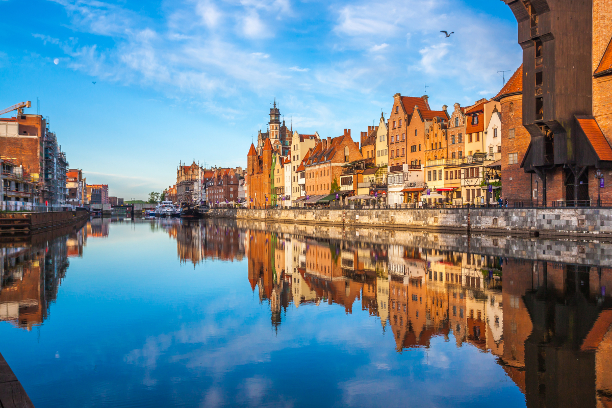 Vy ver vatten i Gdansk